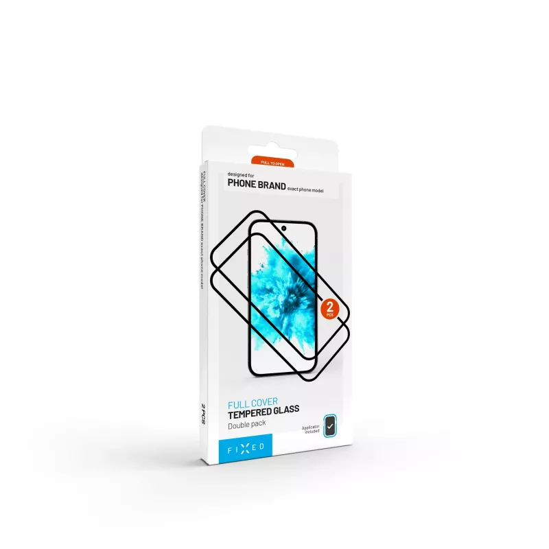 Grūdinto stiklo ekrano apsauga FIXED Full Cover 2.5D Samsung Galaxy S26+ — 2 vnt., juoda