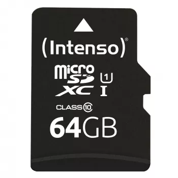 Atminties kortelė Intenso 64 GB MicroSDXC UHS-I 10 klasė 3423490