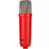 Studijinis kondensatorinis mikrofonas RØDE NT1 Signature Red — kardioidinis, 20–20000 Hz, -32 dB jautrumas, XLR (3 kontaktų), 313 g