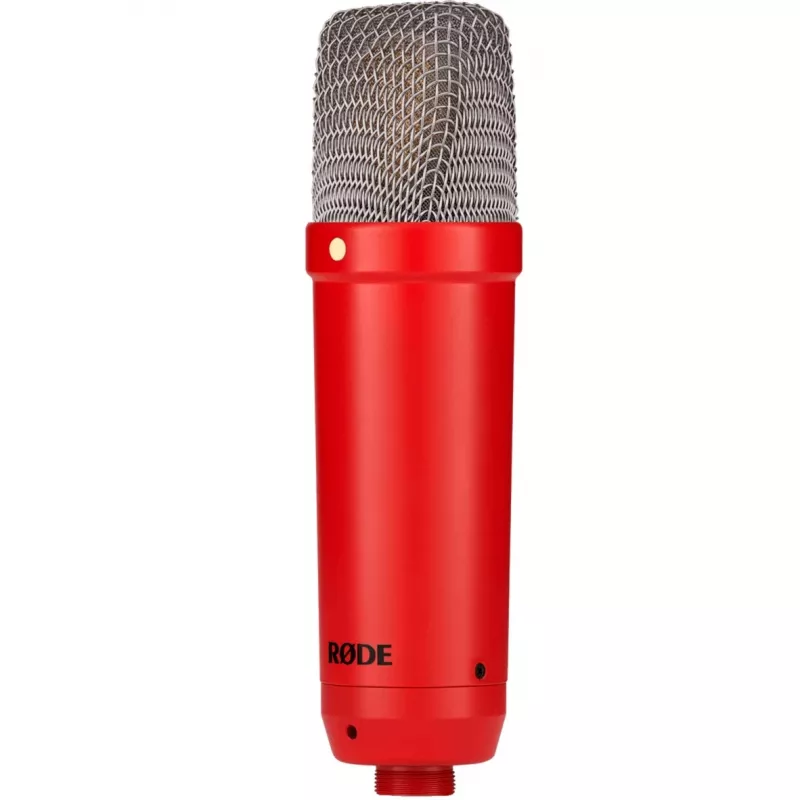 Studijinis kondensatorinis mikrofonas RØDE NT1 Signature Red — kardioidinis, 20–20000 Hz, -32 dB jautrumas, XLR (3 kontaktų), 313 g