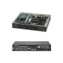 Supermicro SuperServer E300-8D - Serveris - Mini-1U - 1 krypties - 1 x Xeon D-1518 / 2,2 GHz - RAM 0 MB - be HDD - AST2400 - GigE, 10 GigE - be operacinės sistemos - Monitorius: joks