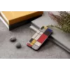 man and wood telefono dėklas, skirtas iPhone XS Max — medinė nugarėlė, baltas rėmelis