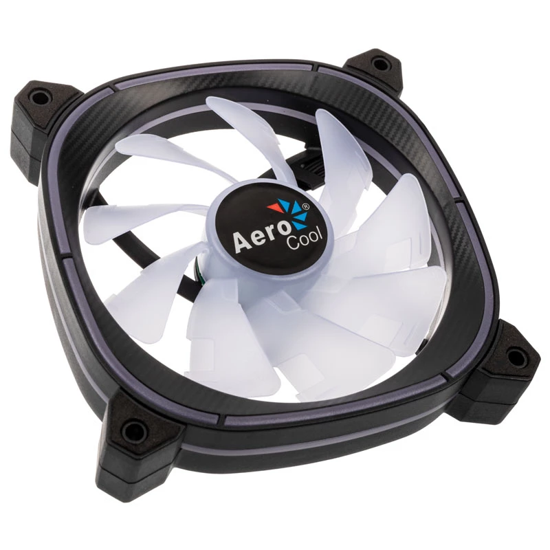 AEROCOOL 120 mm Astro 12F ARGB LED korpuso ventiliatorius — 120 mm, ARGB apšvietimas, 3 kontaktų maitinimas