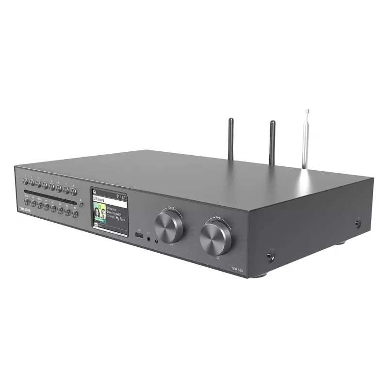 Telestar 5700550 internetinis radijas Skaitmeninis Juoda, Metalinė