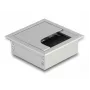 DeLOCK kabelių įvora staliniam montavimui su šepečiu 80x80x28mm sidabrinė