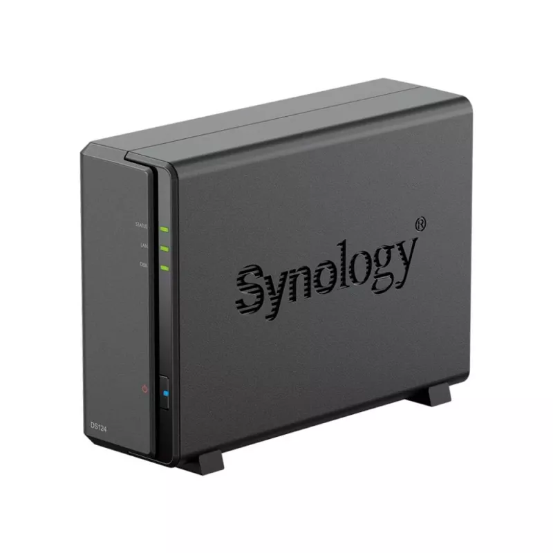 Synology DiskStation DS124 NAS/serveris Stacionarus Ethernet LAN Juoda RTD1619B