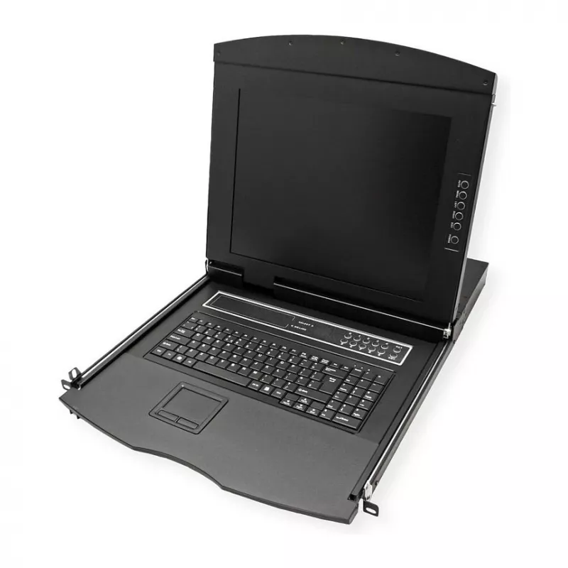 Stovo konsolė VALUE 26.99.0162 — 17 colių (43,2 cm) 1280×1024 1U, USB klaviatūra/pelė, juoda