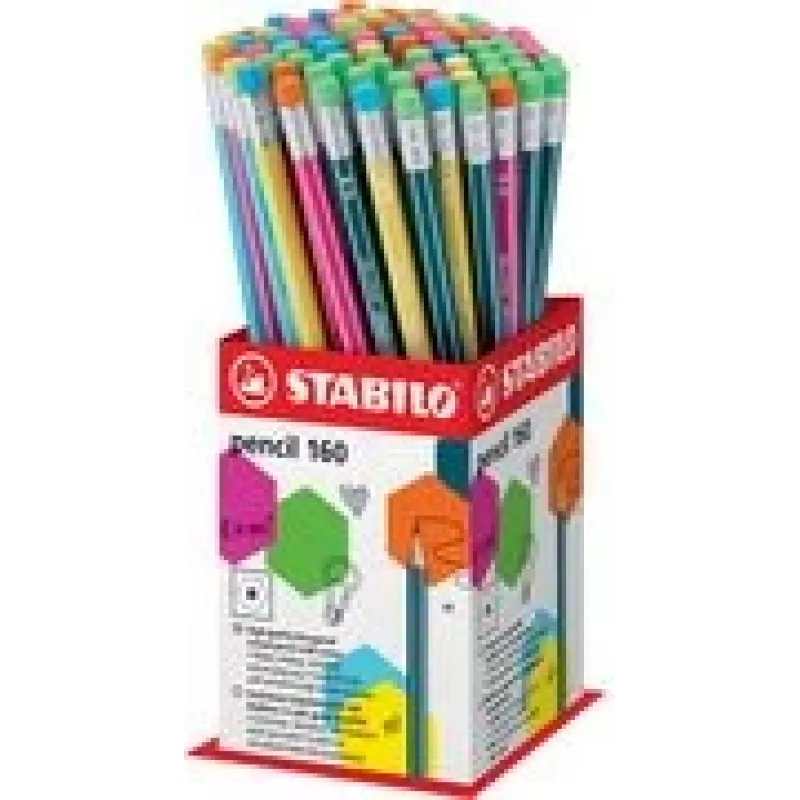 Pieštukų demonstracinis stovas Stabilo 2160/72-1HB — kartoninis, įvairiaspalvis, 90×90×200 mm