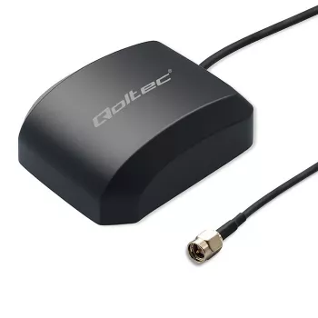 GPS/GLONASS antena QOLTEC modelis 57055 su magnetiniu pagrindu, 28 dB stiprinimo