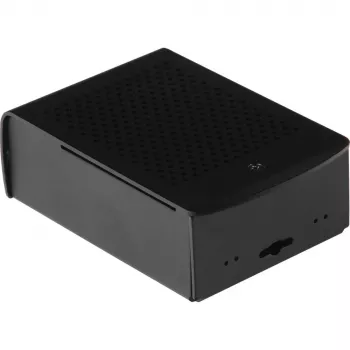 JOY-IT RPI CASE ALU06 - korpusas Raspberry Pi 4, aliuminis, juodas (RB-ALUCASEP4+06)
