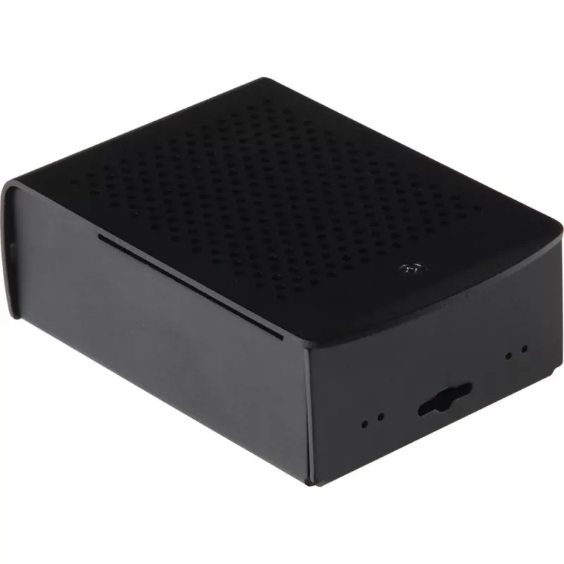 JOY-IT RPI CASE ALU06 - korpusas Raspberry Pi 4, aliuminis, juodas (RB-ALUCASEP4+06)
