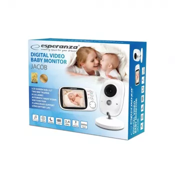 Esperanza EHM002 vaizdo auklė, 3,2″ LCD, 50 m veikimo atstumas, balta