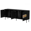 Cama INSERTO 3D1W komoda 190x40x80 juodas + LED