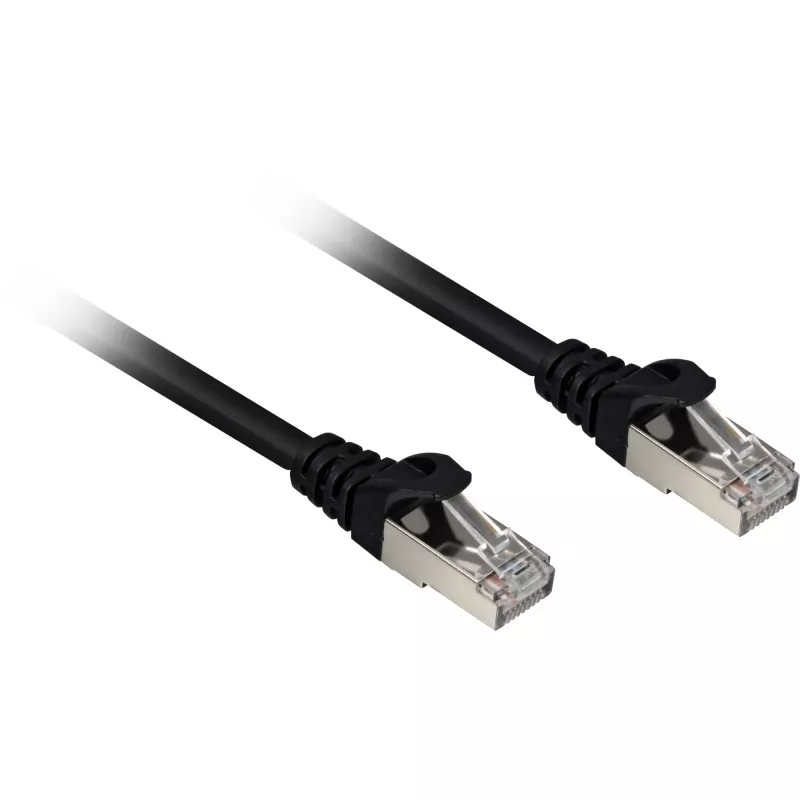 Pleistras RJ45 Cat.6a SFTP (juodas, 10 metras, LSOH (be halogeno))