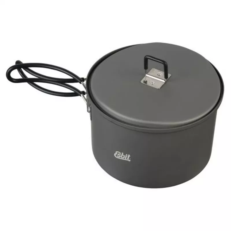 ESBIT Cookset puodas su spiritiniu degikliu, Aliuminis 1,5 l, Ø15,4 cm, H115 mm, Juodas