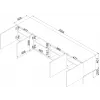 4D RTV spintelė PALAZZO BIS 201x40x60 baltas matinis