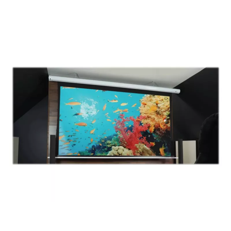 Motorizuojamas projekcinis ekranas Elite Screens Saker Tab Tension SKT150XHW2-E24 3,81 m (150 colių) 16:9, matomas plotis 3,32 m, aukštis 1,869 m