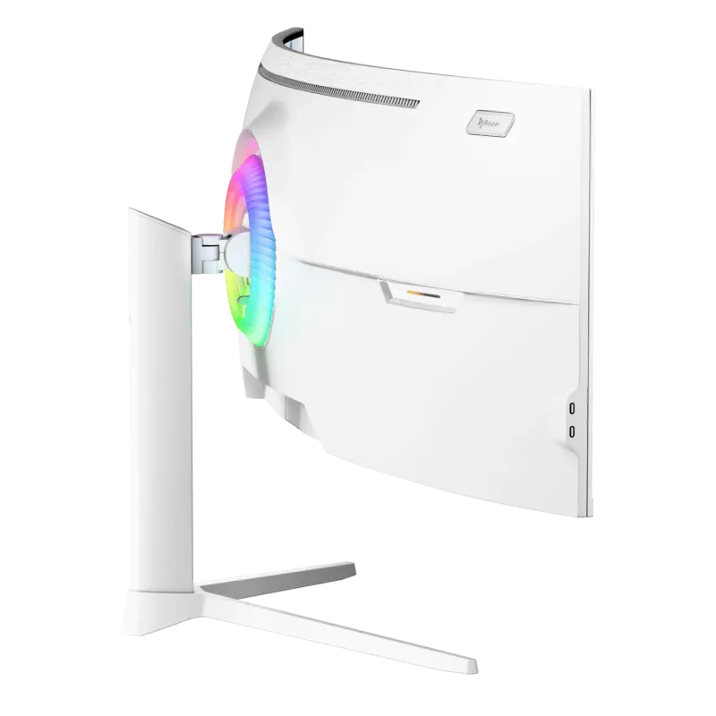 Lenktas monitorius Arozzi Nova 49 colių (124,5 cm) Dual QHD 5120×1440 LED VA, 32:9, 4 ms, USB šakotuvas, garsiakalbiai, baltas