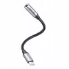 Garso adapteris Vention Lightning į 3,5 mm BMBHA, laidinis Lightning į 3,5 mm adapteris su 0,1 m kabeliu, pilkas