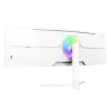 Lenktas monitorius Arozzi Nova 49 colių (124,5 cm) Dual QHD 5120×1440 LED VA, 32:9, 4 ms, USB šakotuvas, garsiakalbiai, baltas