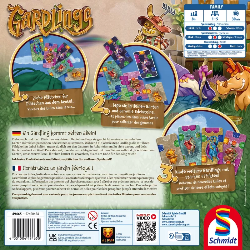 Gardlings, stalo žaidimas