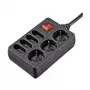 Hama 00108868 maitinimo ilgintuvas 1,4 m 7 kintamosios srovės lizdai (-ų) Vidaus Juoda