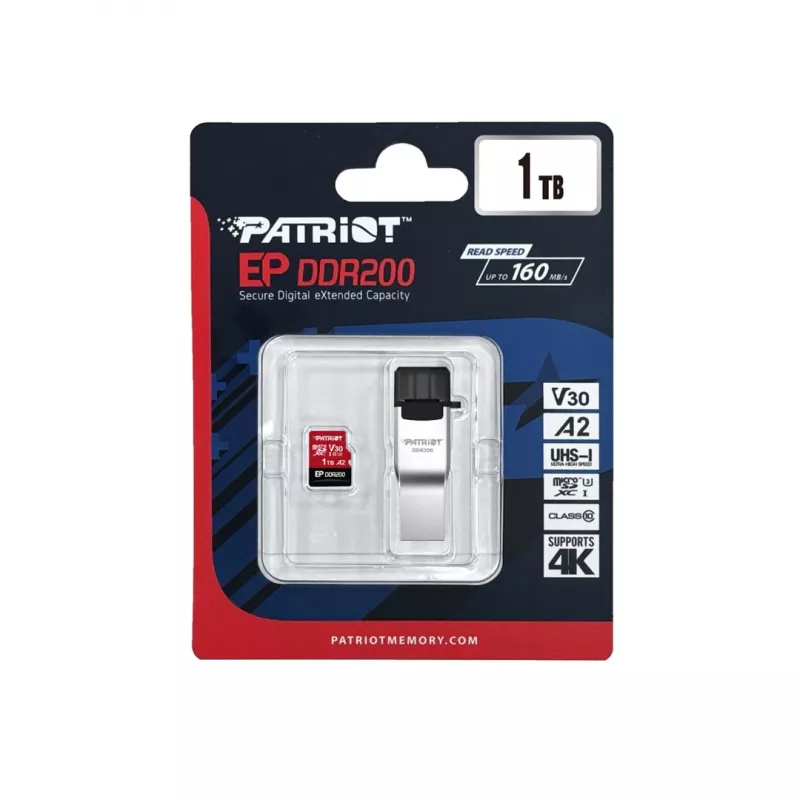 Patriot Memory EP DDR200 atminties kortelė 1TB MicroSDXC 160/120 MB/s (PEF1TEP33MCX)