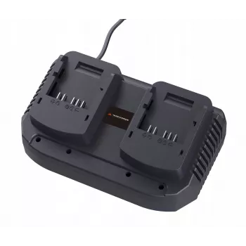 Įkroviklis Yard Force YF-ALC40D dviejų prievadų 20 V 2x2 A elektrinių įrankių akumuliatoriams