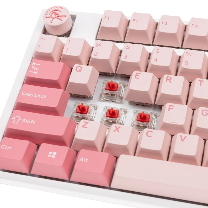 Ducky One 3 TKL klaviatūra, skirta žaidimams, USB, QWERTY, anglų k., rožinė