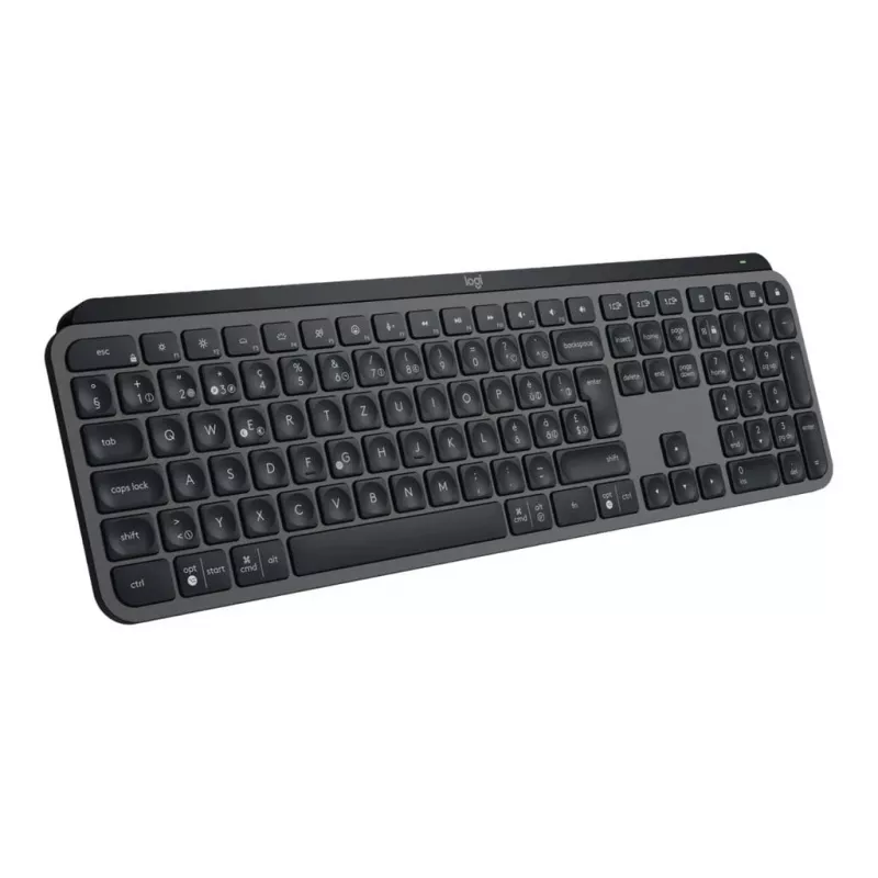 Belaidė pilno dydžio klaviatūra Logitech Master MX Keys S — Grafitinė, Bluetooth ir 2,4 GHz (Nano), USB-C įkraunama, apšviesta, QWERTY US International