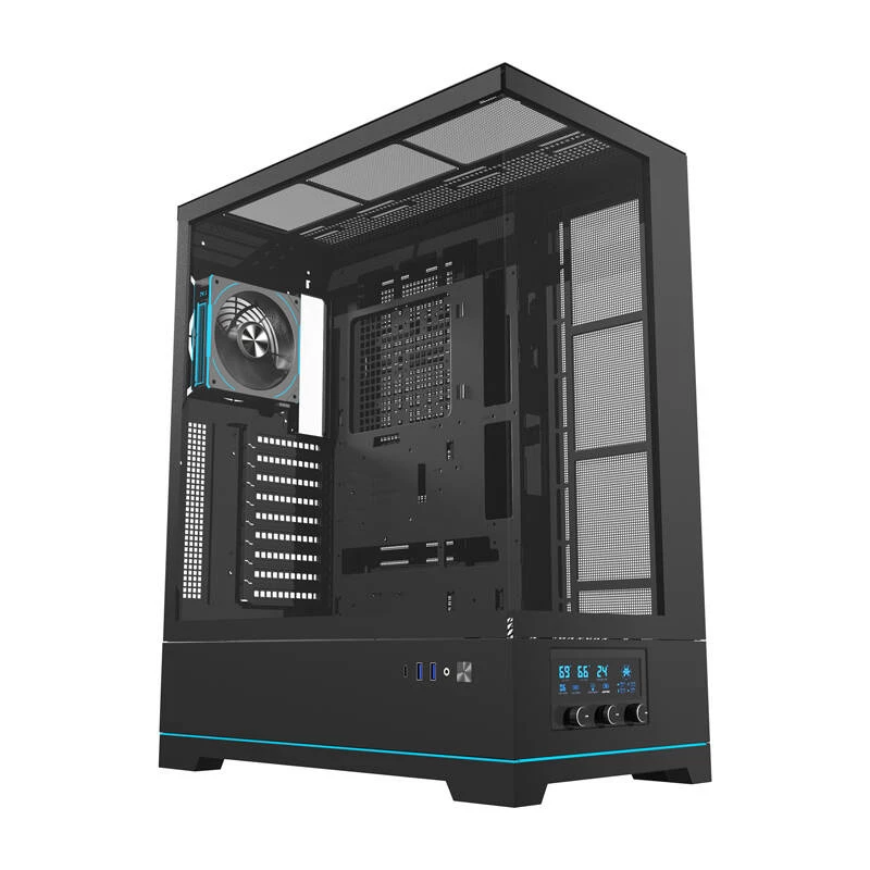 Kompiuterio korpusas darkFlash DY451L PRO Juoda ATX juodas