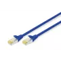 DIGITUS CAT6A S-FTP komutacinis kabelis LSZH AWG 26/7 ILGIS 0,25 M MĖLYNAS