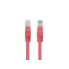 Tinklo kabelis LANBERG PCF6-20CC-0025-R Cat6 U/UTP RJ-45 – RJ-45 0,25 m raudonas, CCA, 250 MHz