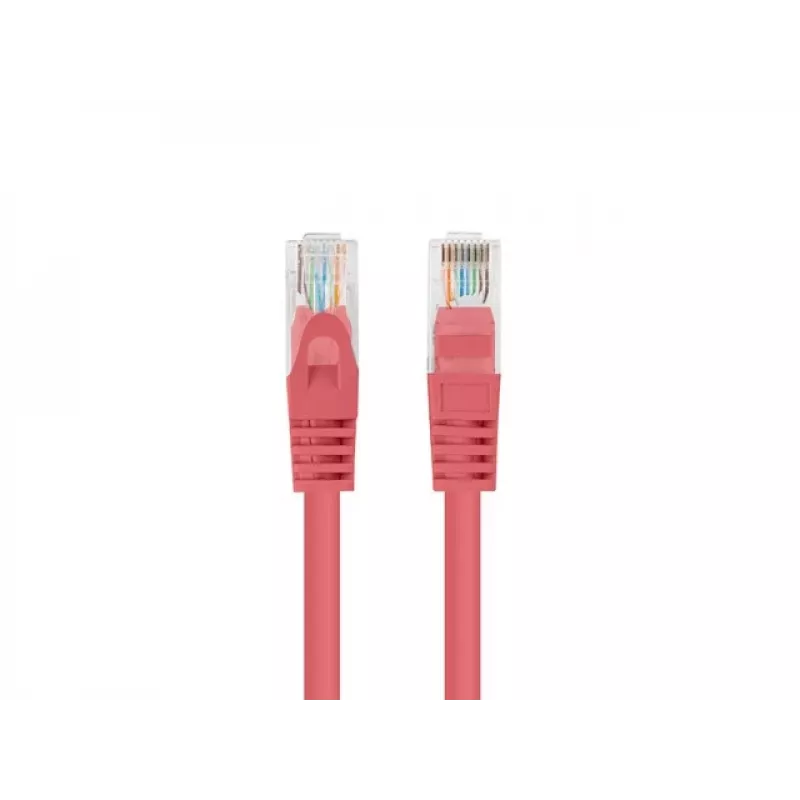 Tinklo kabelis LANBERG PCF6-20CC-0025-R Cat6 U/UTP RJ-45 – RJ-45 0,25 m raudonas, CCA, 250 MHz