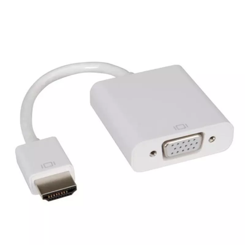 HDMI-VGA adapterio kabelis, HDMI ST - VGA BU 0,15 m, 0,15 m, VGA D-Sub , HDMI A tipo standartinis