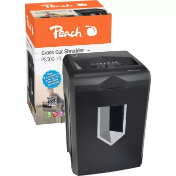 Peach PS500-70 popieriaus smulkintuvas kryžminis smulkinimas 58 dB juoda