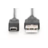 Assmann/Digitus USB 2.0 JUNGTIES KABELIS A-B USB 2.0 jungties kabelis, 480 Mbit/s, USB A - USB mini B, kištukas/kištukas, 1,8 m, juodas (AK-300130-018-S)