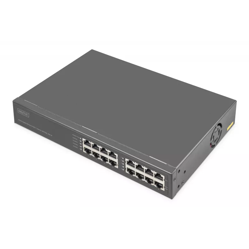 Digitus 8 prievadų gigabitinio eterneto PoE injektorius, 802.3bt, 250 W