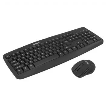 Belaidis klaviatūros ir pelės rinkinys Tellur Basic Juoda — 2,4 GHz, USB imtuvas, kompaktiškas išdėstymas