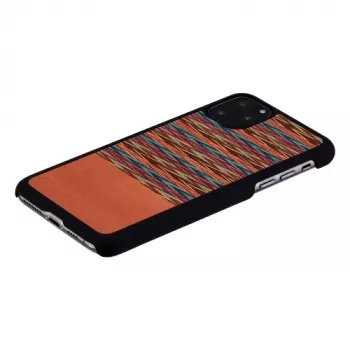 man and wood dėklas išmaniajam telefonui, skirtas iPhone 11 Pro Max — rudas langelis, juodas apvadas