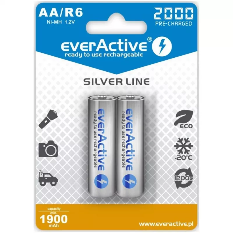 BATERIJOS R6/AA 2000 mAh, LIZDINĖ PAKUOTĖ 2 VNT.