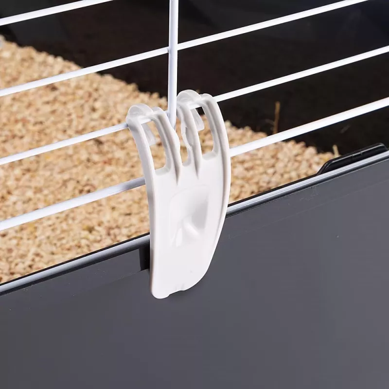 Cage FERPLAST Casita 100 for Rabbits and Guinea Pigs, Metal/Plastic, 960×570×560 mm, Taupe/White