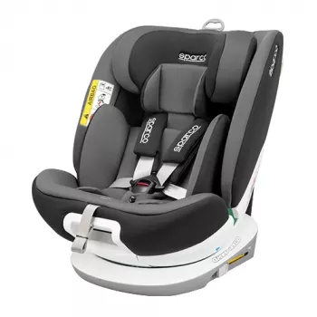 Vaikiška automobilinė kėdutė Sparco SK3000 pilka SK3000I_GR, skirta vaikams nuo 40 iki 150 cm