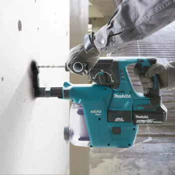 Makita DHR243RTJW - Kombinuotas plaktukas - Belaidis - 3 funkcijos - SDS-plus - 2 džauliai - 2 akumuliatoriai, įkroviklis komplekte - 18 V (DHR243RTJW)