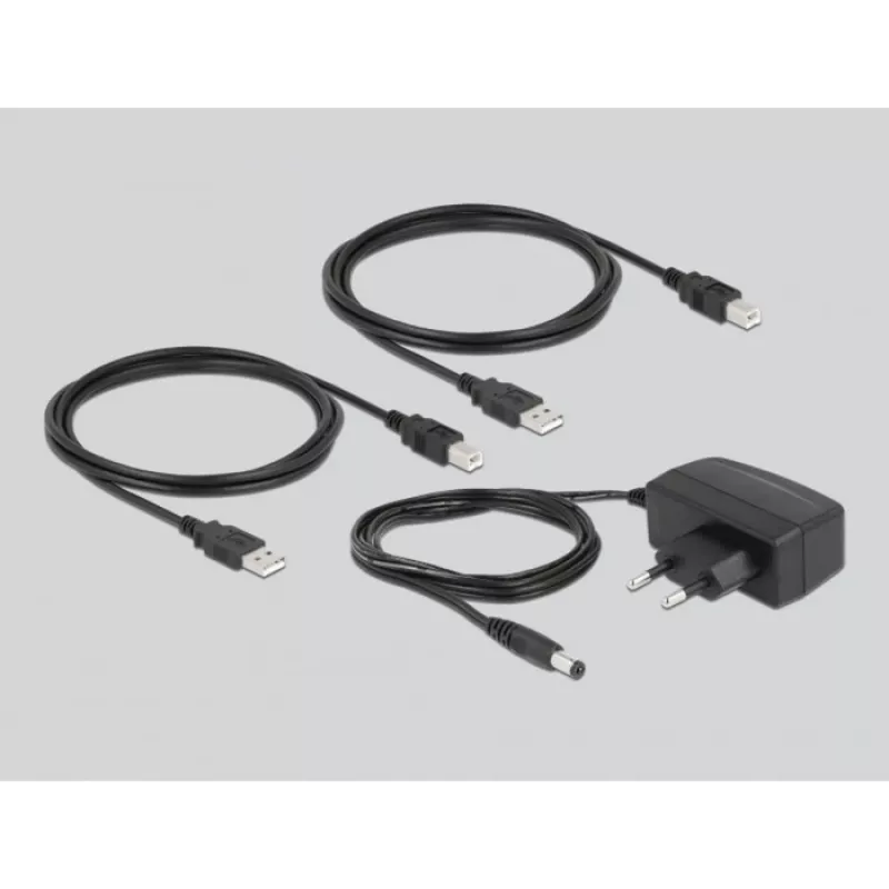 DELOCK 11494 kompiuterių duomenų jungiklis, juodas, USB Type-A Type-B, 0,48 Gbit/s