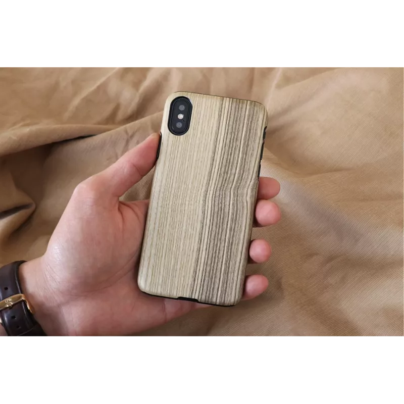 man and wood išmaniojo telefono dėklas iPhone X/XS – senovinė alyvuogių juoda