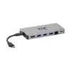 USB-C Dock - 4K HDMI, USB 3.2 Gen 1, USB-A Hub, GbE, atminties kortelė, 100W PD įkrovimas, nuimamas laidas U442-DOCK5D-GY