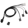 Kabelis ek vandens blokams EK-Loop OmniLink 6-Pin Dual PWM 50 cm — 6 kontaktų PWM padalinimo kabelis, 50 cm ilgis
