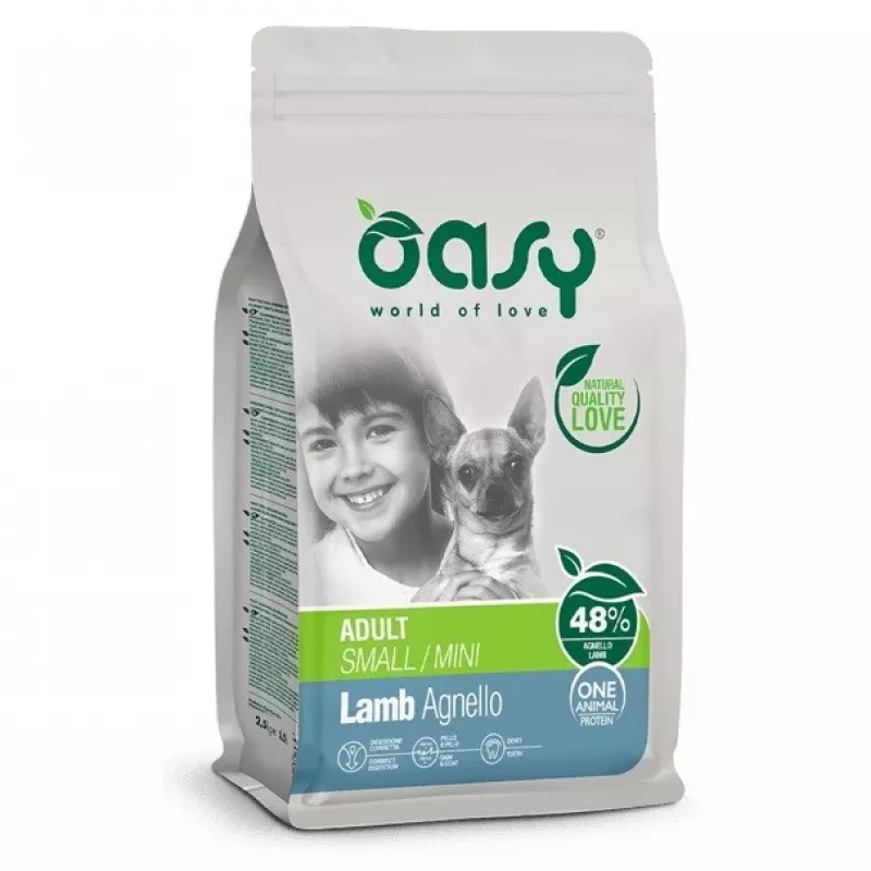 Oasy One Animal Protein Adult Small/Mini ėriena 2,5 kg
