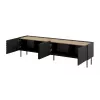 4D RTV spintelė ONDA 200x40x35-54 juodas (pastatoma arba montuojama ant sienos)